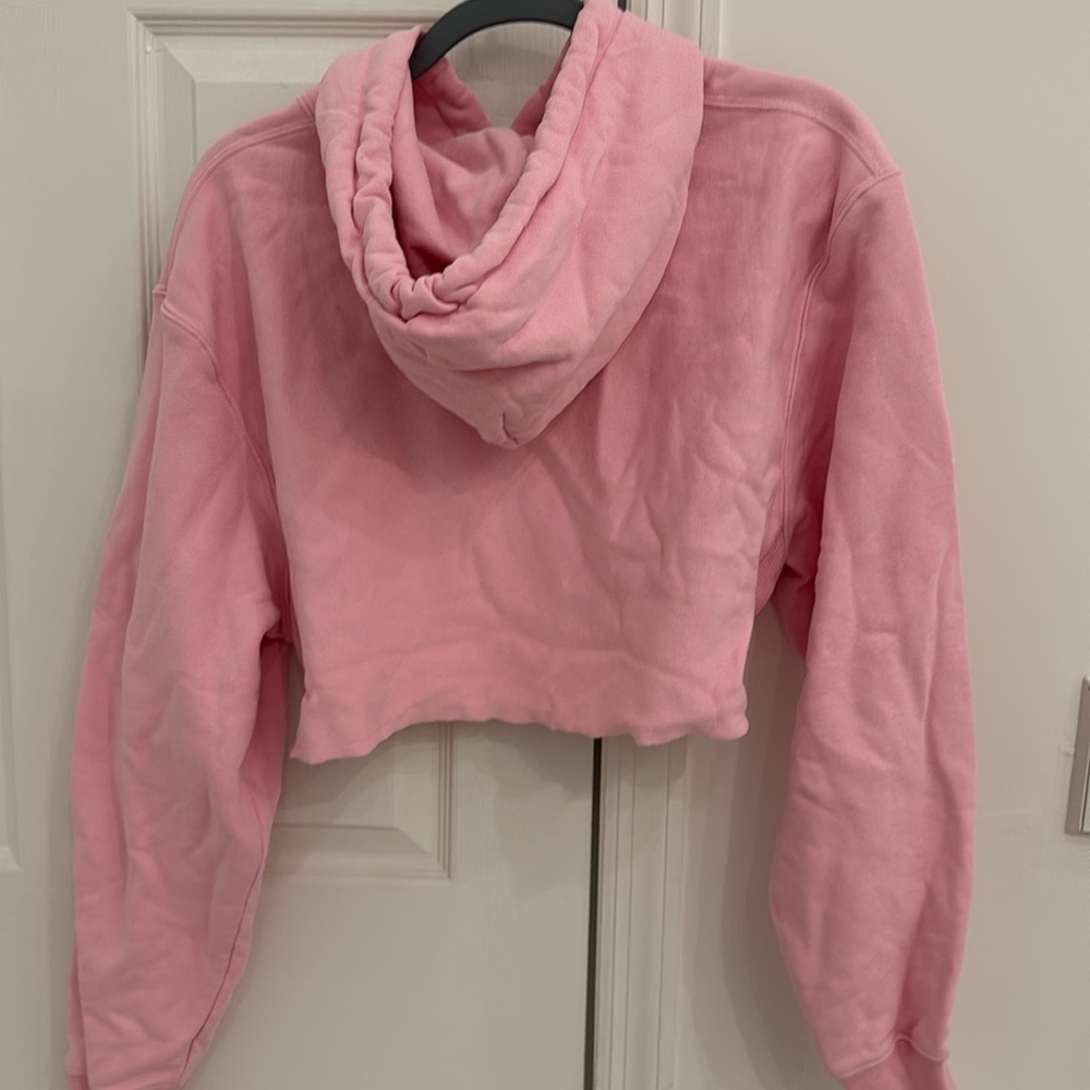 Champion Light Pink Cropped hooded Sweatshirt. Size small - Picture 3 of 4